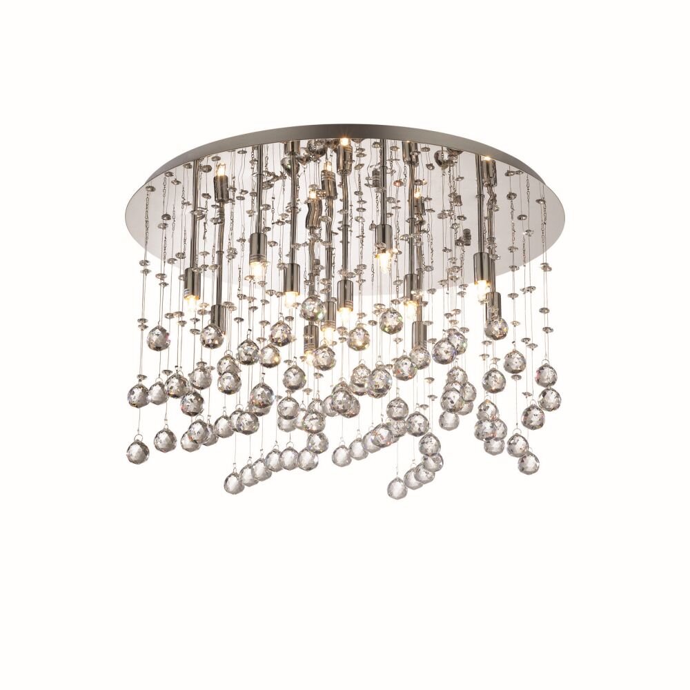 Ideallux MOONLIGHT Taklampa Krom, Kristall optik, 12-ljuskällor main product photo