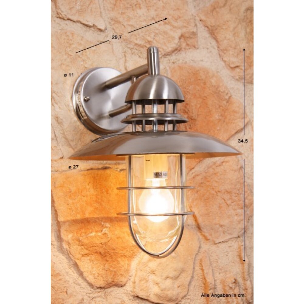 Konstsmide Lampor SORRENTO Vägglampa Genomskinlig, klar, 1-ljuskällor main product photo