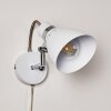 Stranderott Vägglampa, Läslampa Krom, Vit, 1-ljuskällor