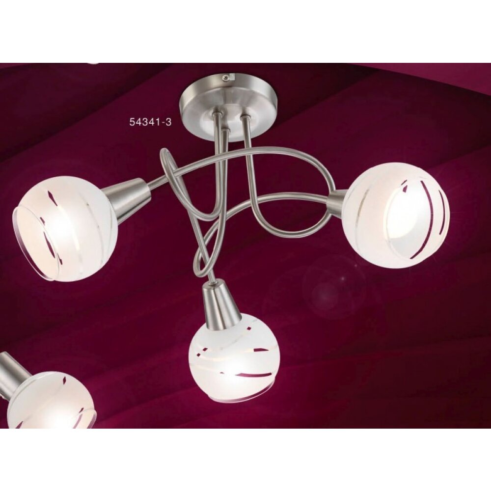 Globo ELLIOTT taklampa, Taklampa, Takstrålkastare Nickel matt, 3-ljuskällor main product photo
