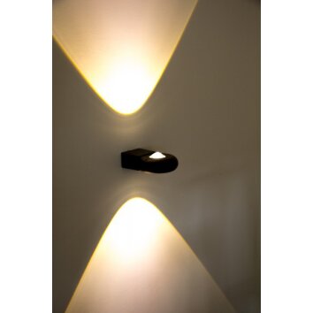 Globo RINAH vägglampa utomhus, Vägglampa LED Grått, 2-ljuskällor