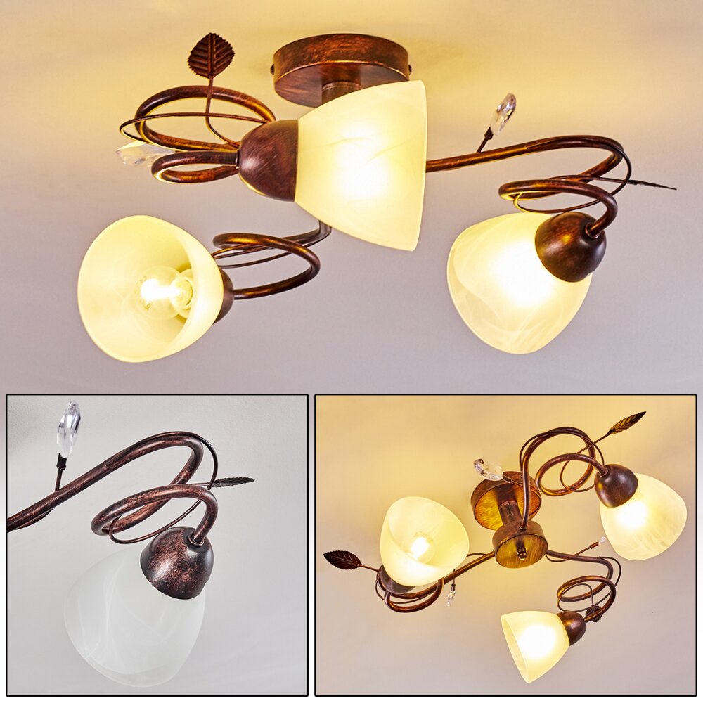 Peccia Taklampa Rostfärger, 3-ljuskällor main product photo