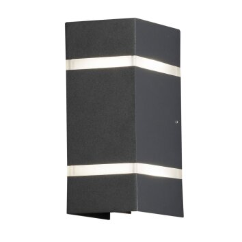 Konstsmide Lampor CREMONA Utomhusbelysning, vägglampa utomhus LED Antracit, 2-ljuskällor