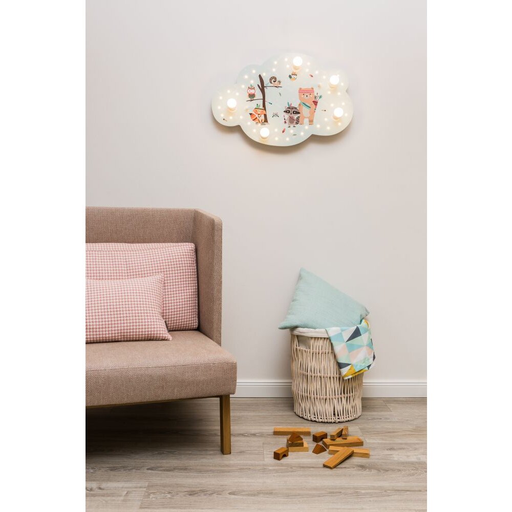 Elobra Barnbelysning INDIANS Vägglampa Grön, 5-ljuskällor main product photo