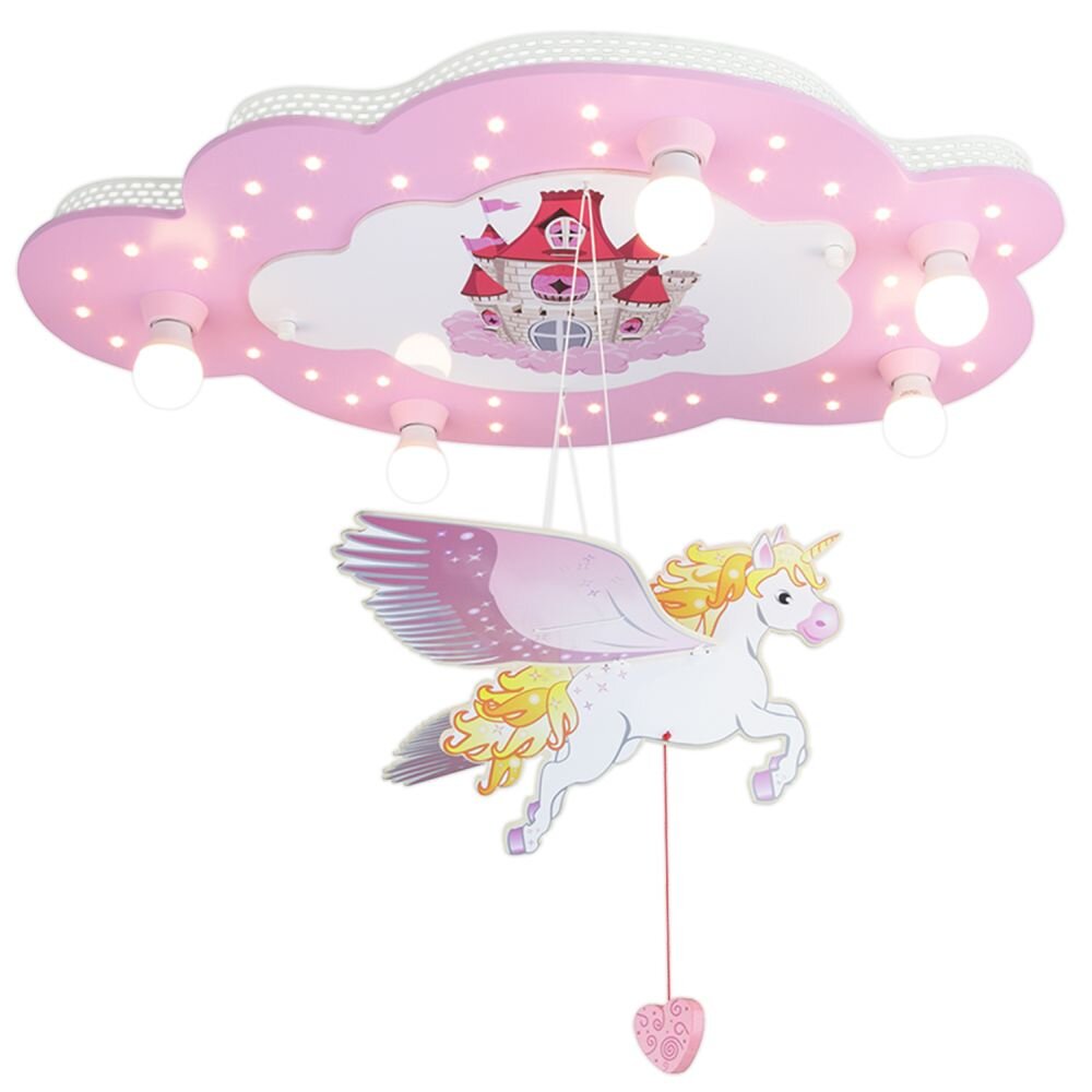 Elobra Barnbelysning EINHORN Vägglampa Rosa, 5-ljuskällor main product photo