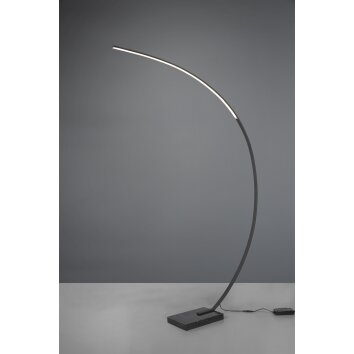 Trio Lampor Bangkok Golvlampa, Båglampor LED Svart, 1-ljuskällor