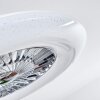 Petrovac Taklampa, Takfläkt med belysning LED Krom, Vit, 1-ljuskällor, Fjärrkontroll
