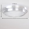 Mirabeau Taklampa LED Vit, 2-ljuskällor, Fjärrkontroll, Färgväxlare