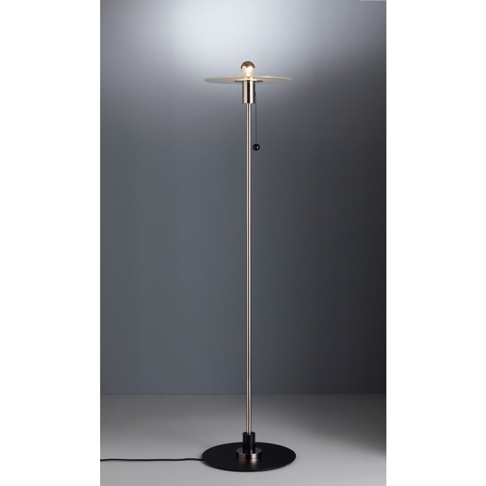 Tecnolumen 23 Golvlampa Nickel matt, Svart, 1-ljuskällor main product photo