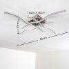 Kosola Taklampa LED Nickel matt, 4-ljuskällor