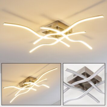 Kosola Taklampa LED Nickel matt, 4-ljuskällor