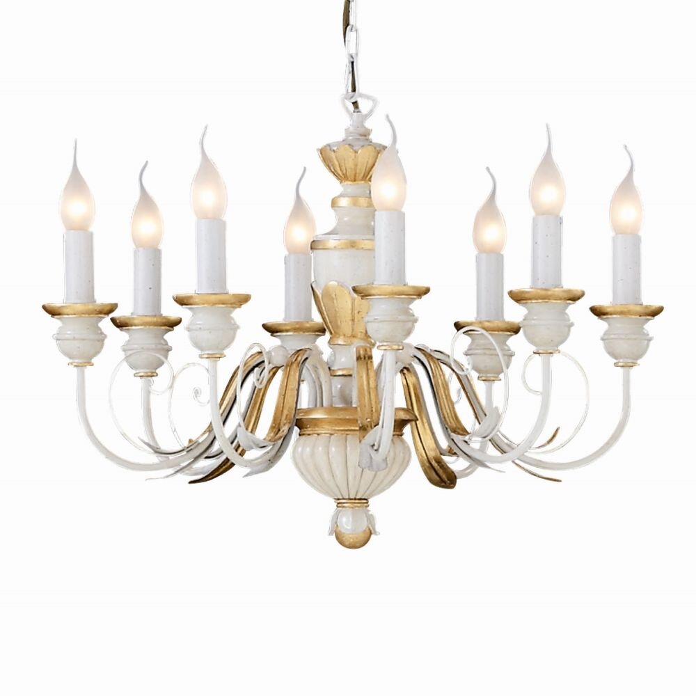Ideallux FIRENZE ljuskrona Vit, 8-ljuskällor main product photo