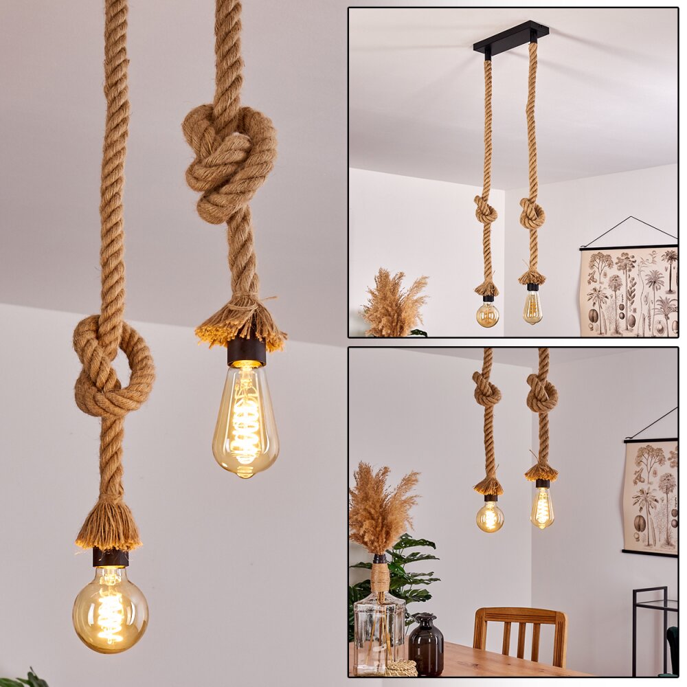 Etowah Pendellampa Brun, Svart, 2-ljuskällor main product photo