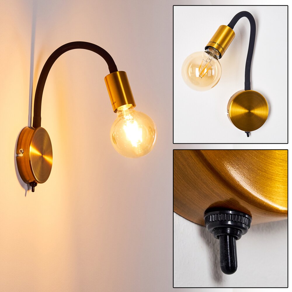 Hovslund Vägglampa, Läslampa Guld, Svart, 1-ljuskällor main product photo