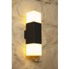 Trio HUDSON vägglampa utomhus, Vägglampa Svart, 2-ljuskällor