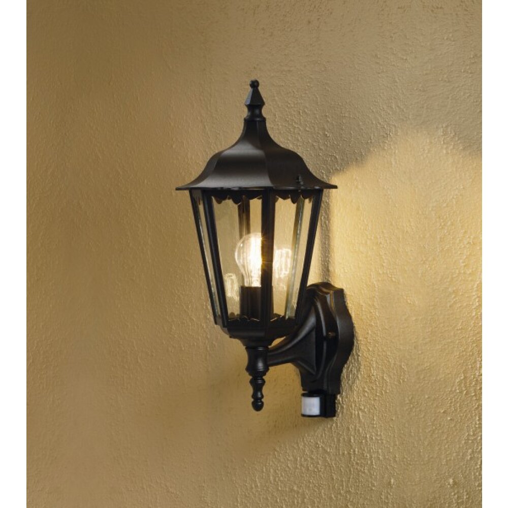Konstsmide Lampor Firenze Vägglampa Svart, 1-ljuskällor, Rörelsedetektor main product photo