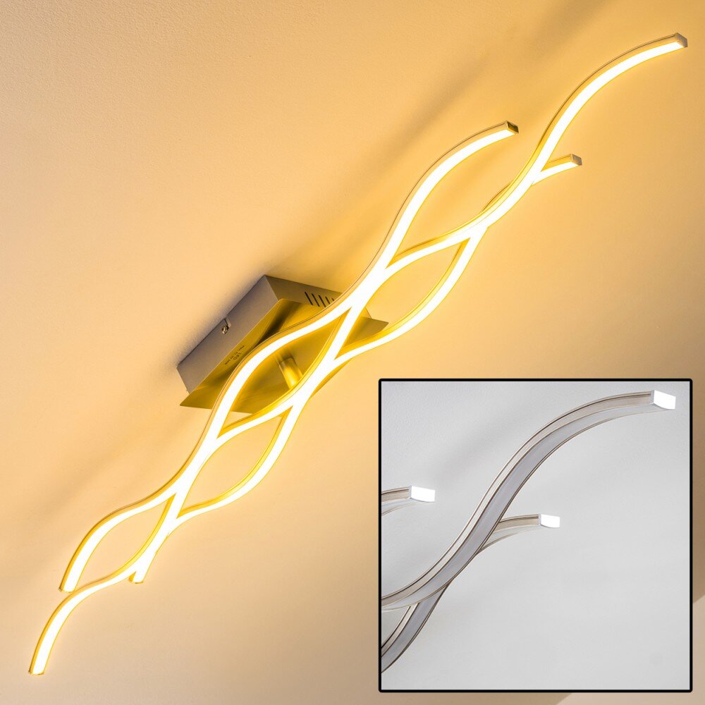 Coquitlam Taklampa LED Nickel matt, 1-ljuskällor main product photo