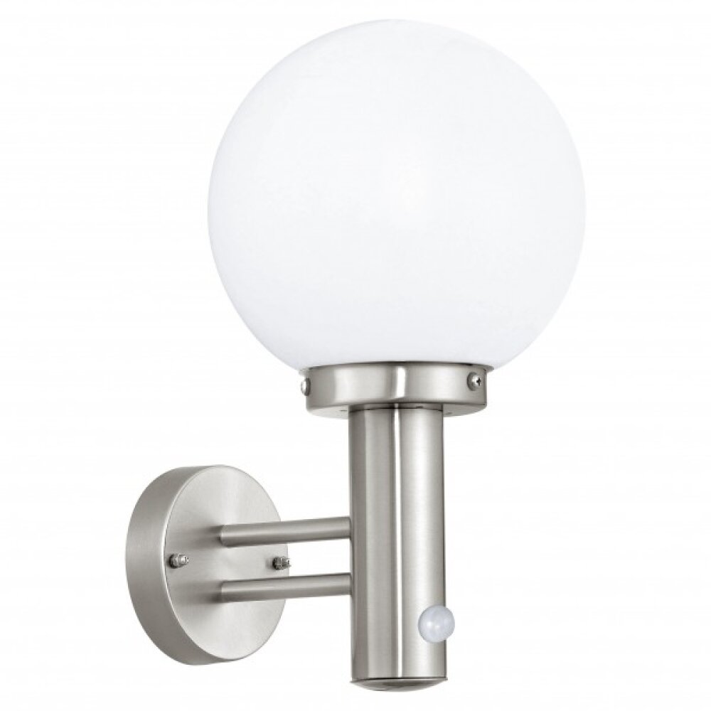 Eglo NISIA Vägglampa Rostfritt stål, 1-ljuskällor, Rörelsedetektor main product photo