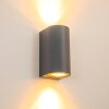 Boda vägglampa utomhus, Vägglampa Grått, 2-ljuskällor