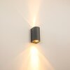 Boda vägglampa utomhus, Vägglampa Grått, 2-ljuskällor
