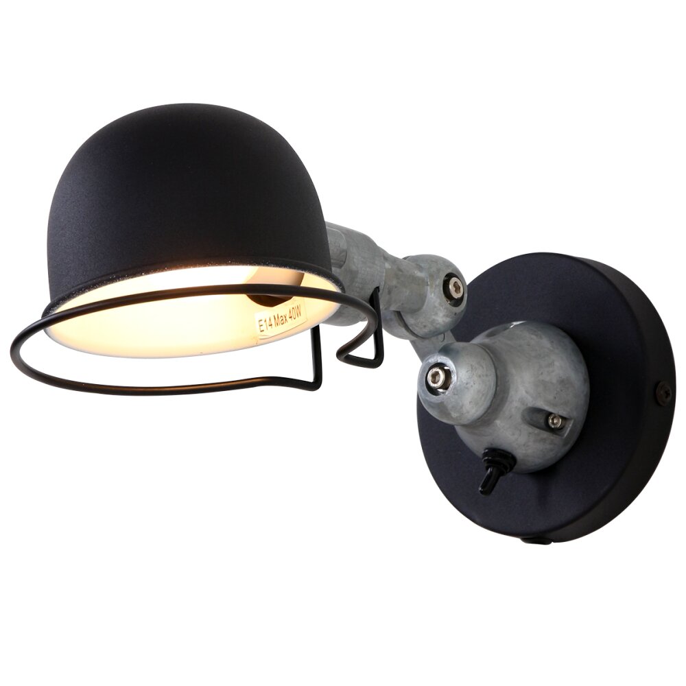 Steinhauer Darvin Vägglampa Grått, Svart, 1-ljuskällor main product photo