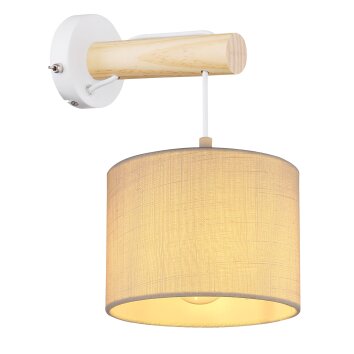 Globo RAFA Vägglampa Brun, Vit, 1-ljuskällor Globo RAFA Vägglampa Brun, Vit, 1-ljuskällor
