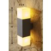 Trio Lampor HUDSON vägglampa utomhus, Vägglampa Rostfritt stål, 2-ljuskällor