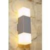 Trio Lampor HUDSON vägglampa utomhus, Vägglampa Rostfritt stål, 2-ljuskällor