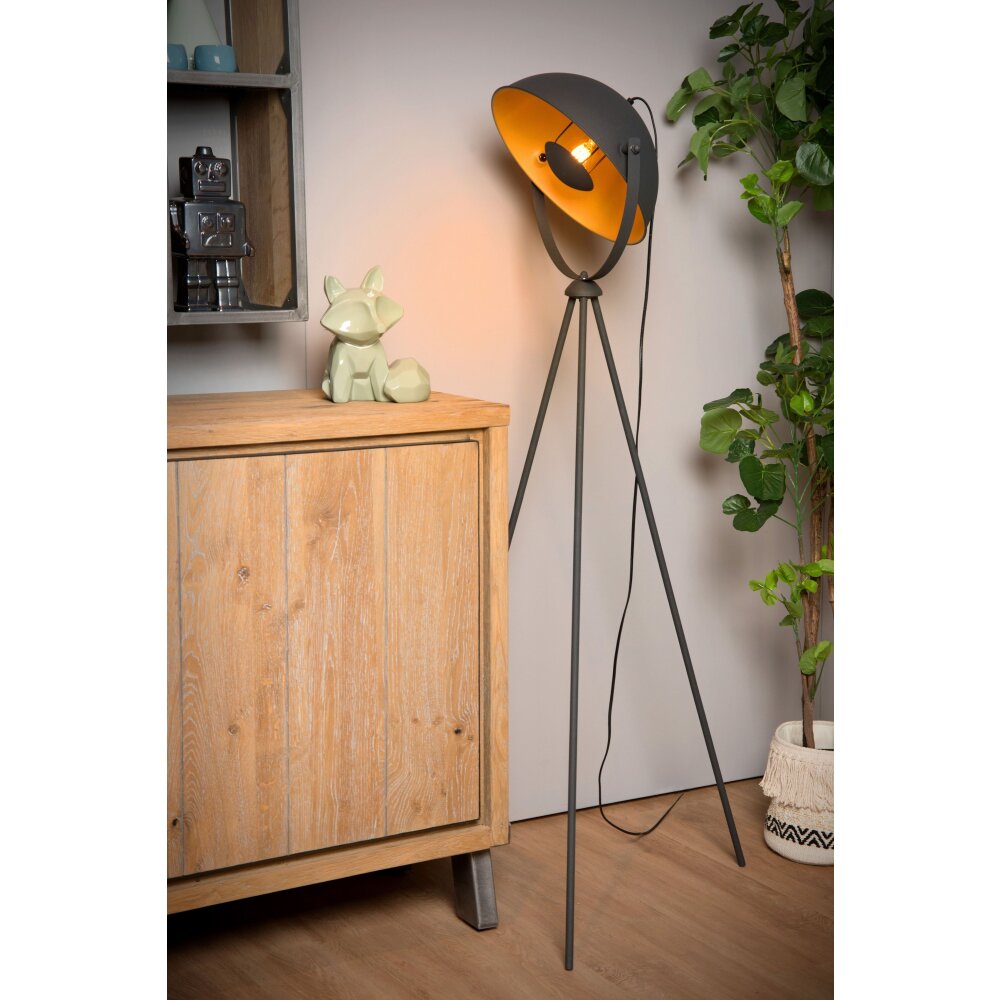 Lucide ALVARO Golvlampa Svart, 1-ljuskällor main product photo