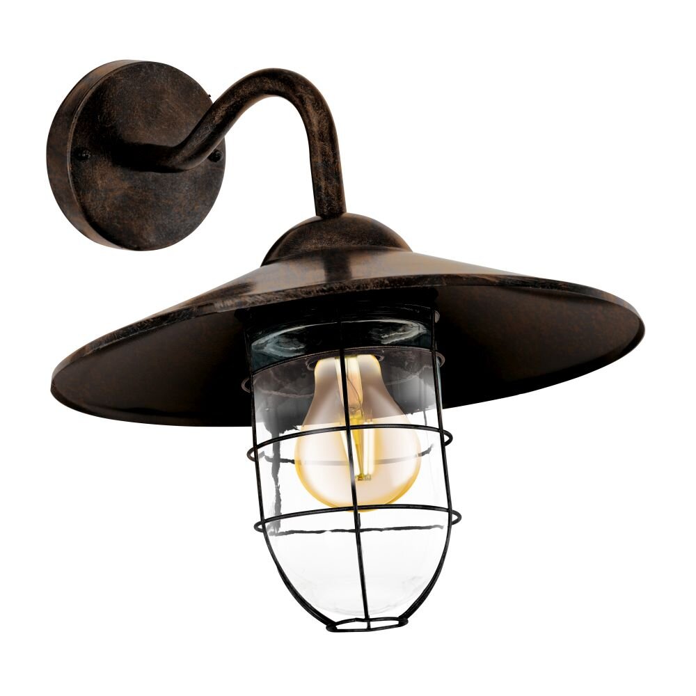 Eglo Lampor MELGOA Vägglampa Mörkbrun, Kopparfärg, 1-ljuskällor main product photo