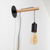 Okseoer Vägglampa ljusbrun, Svart, 1-ljuskällor