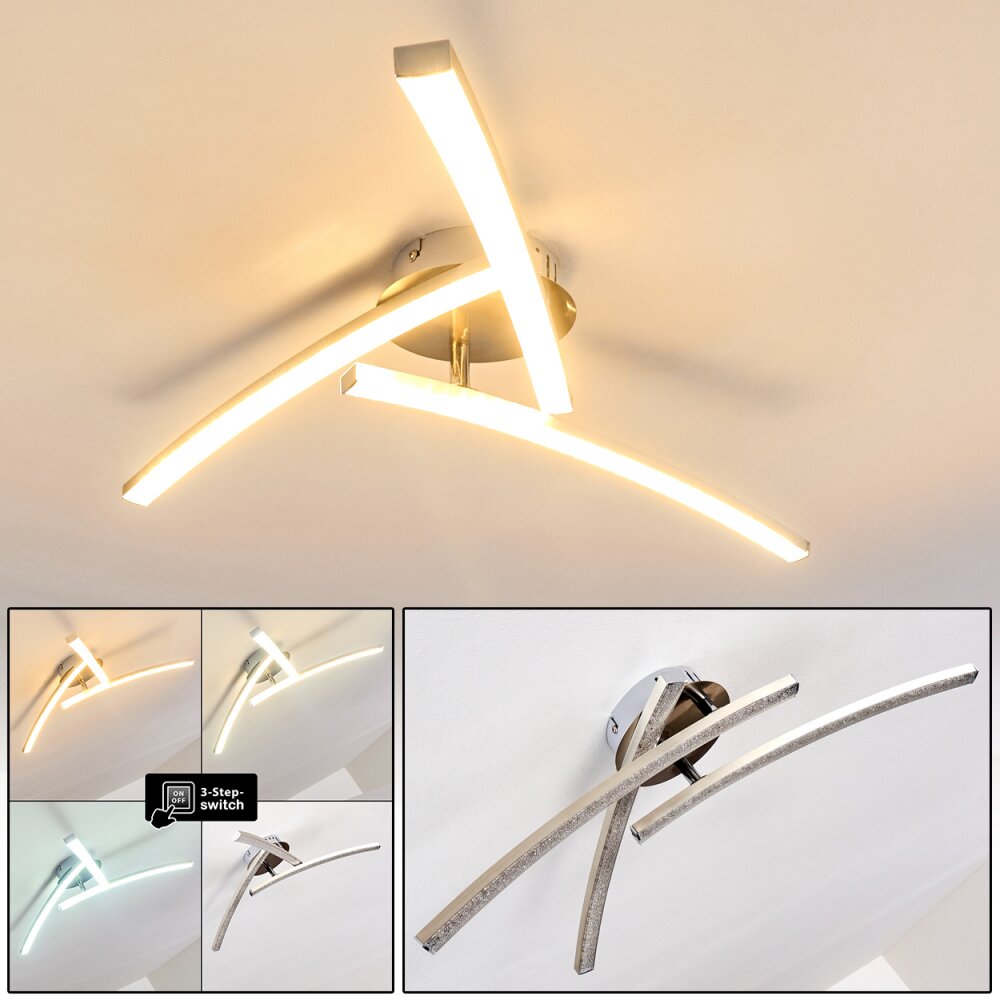 Tusula Taklampa LED Rostfritt stål, 3-ljuskällor main product photo