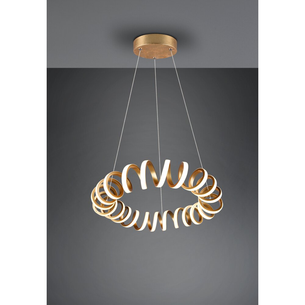 Trio Lampor Curl Pendelbelysning LED Guld, 1-ljuskällor main product photo