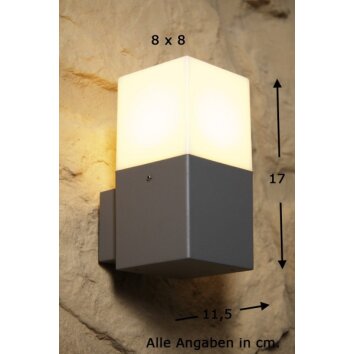 Trio Lampor HUDSON vägglampa utomhus, Vägglampa Rostfritt stål, 1-ljuskällor