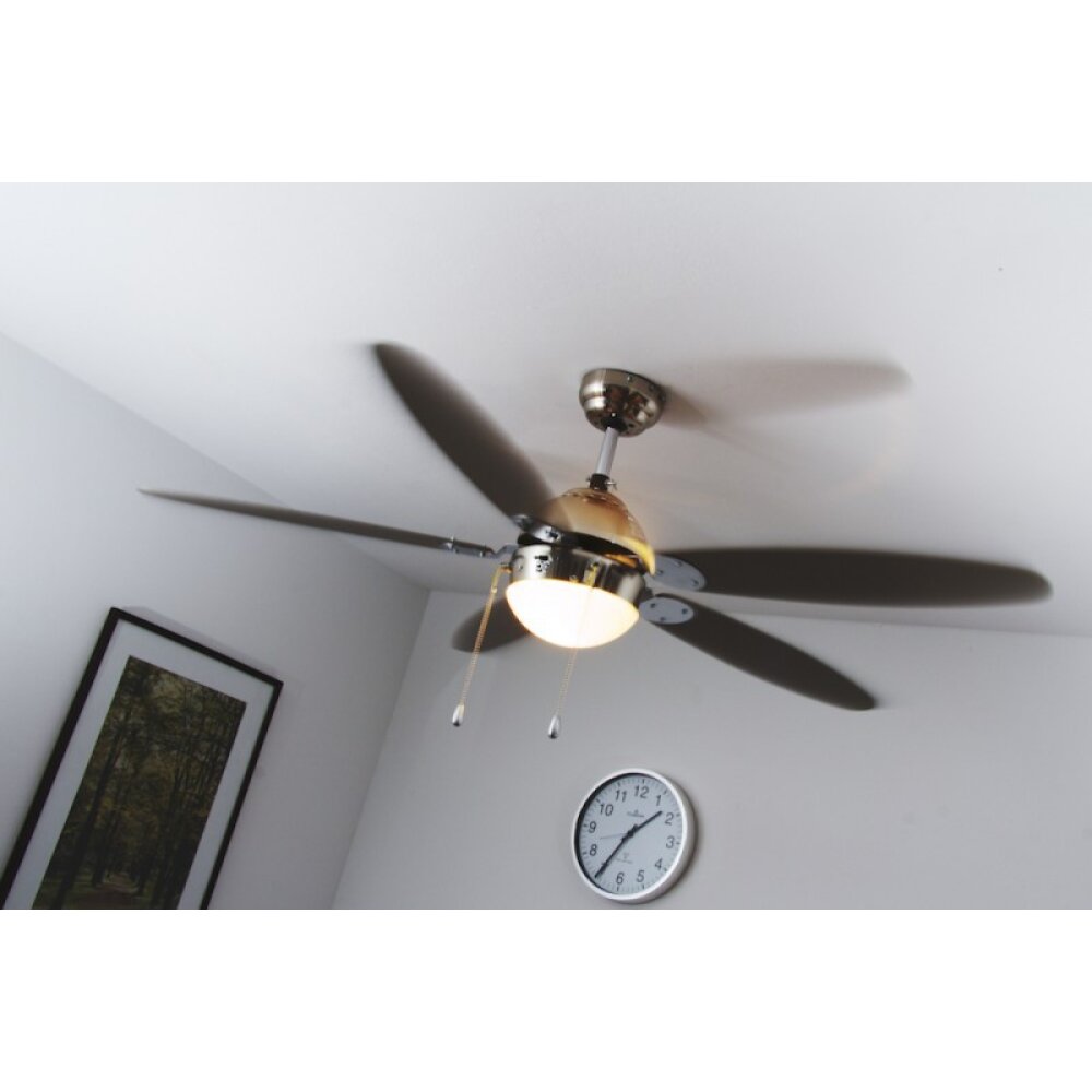 Globo AZURA Taklampa, Takfläkt med belysning Nickel matt, 1-ljuskällor main product photo