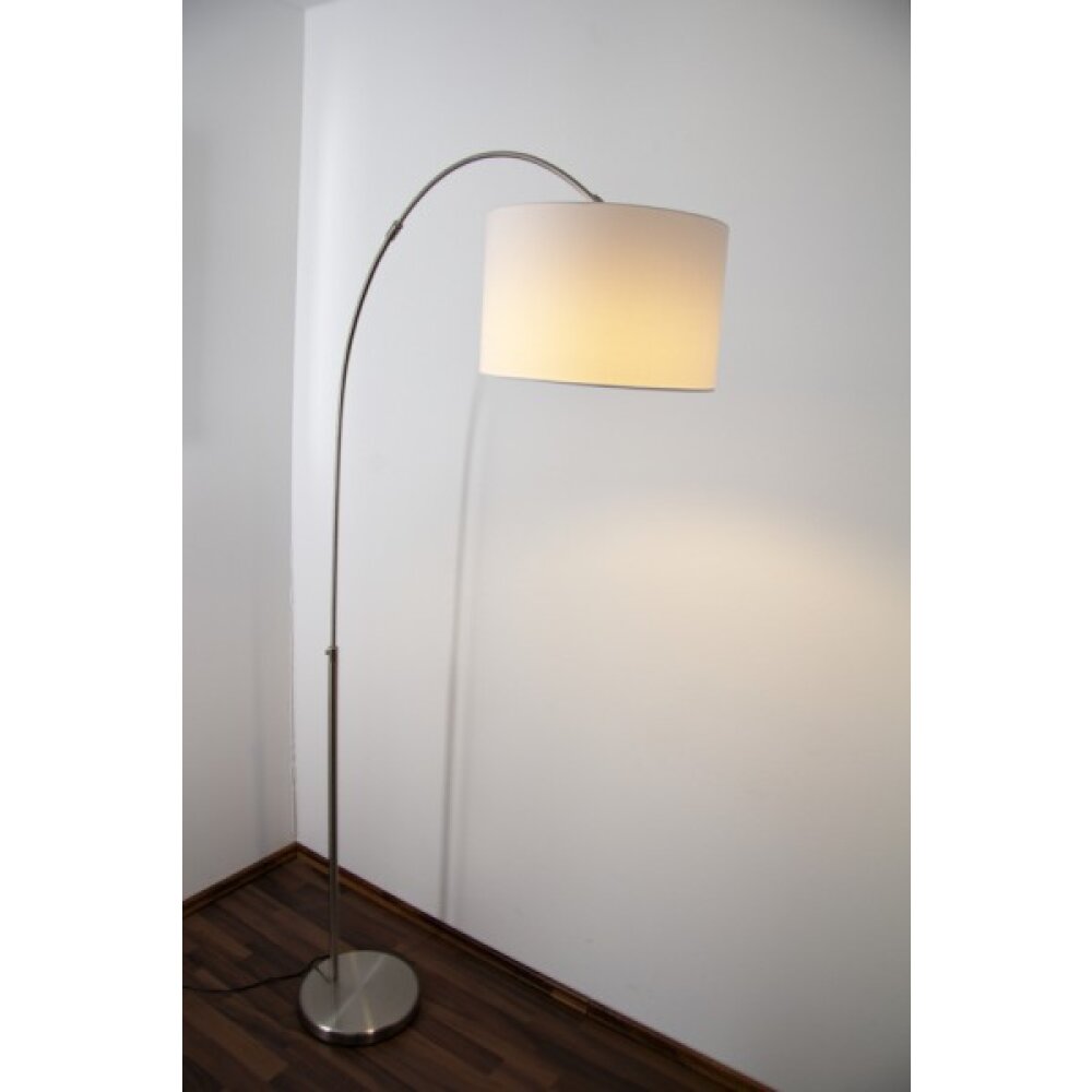 Trio Lampor HOTEL Golvlampa Rostfritt stål, Nickel matt, 1-ljuskällor main product photo