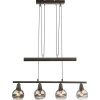 Globo Isla Pendellampa LED Brons, 4-ljuskällor