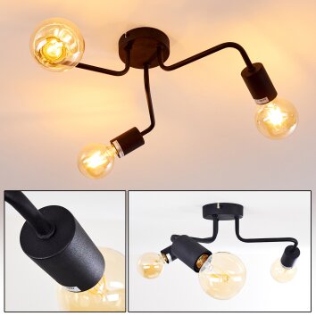 Valcolla Taklampa Svart, 3-ljuskällor Valcolla Taklampa Svart, 3-ljuskällor