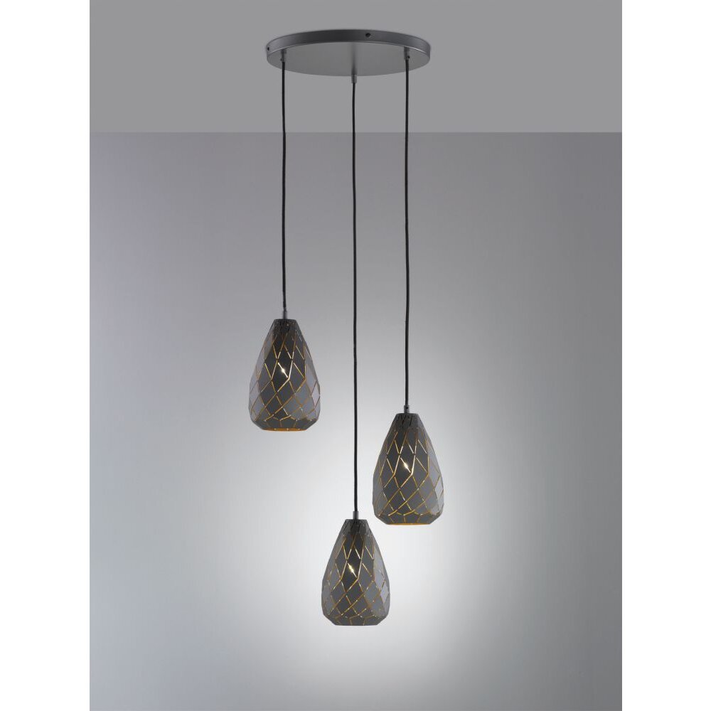 Trio ONYX Pendelbelysning Antracit, 3-ljuskällor main product photo