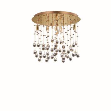 Ideallux MOONLIGHT Taklampa Guld, Kristall optik, 8-ljuskällor