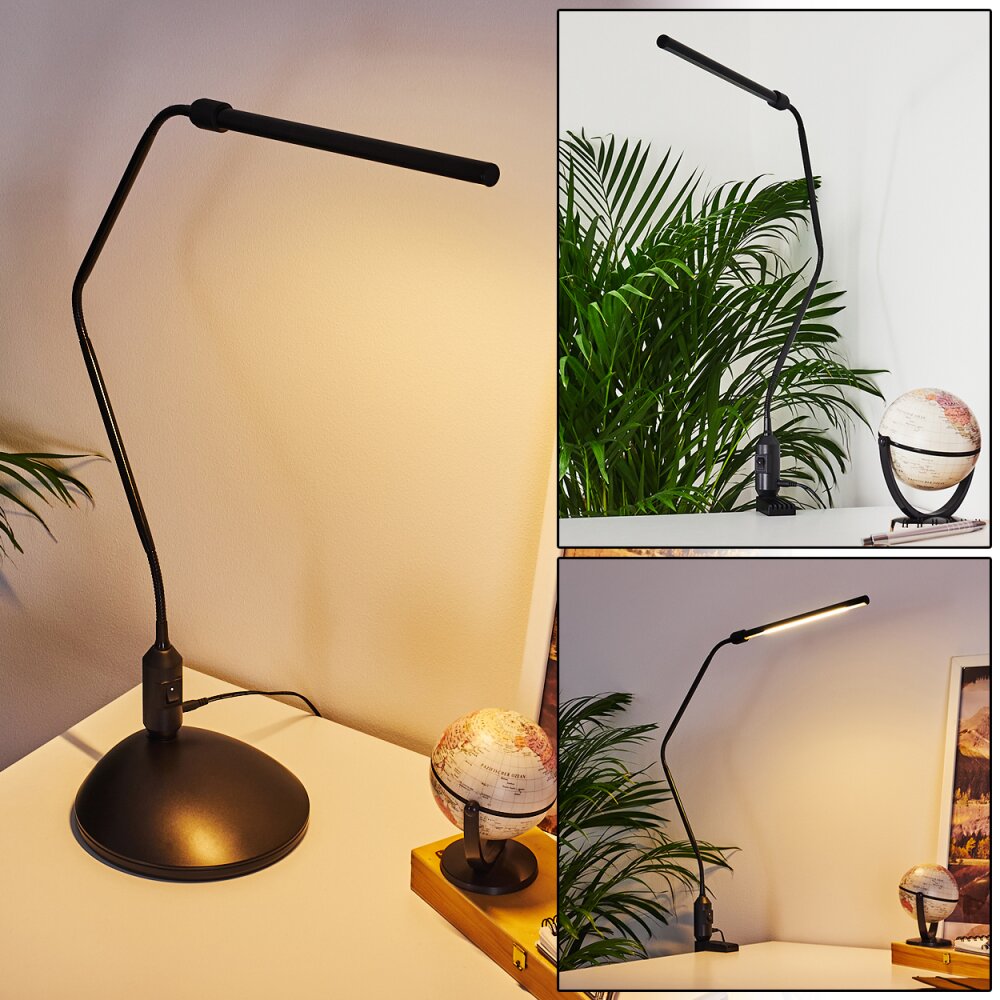 Winnipeg Klämlampa, Skrivbordslampa, Bordslampa LED Svart, 1-ljuskällor main product photo