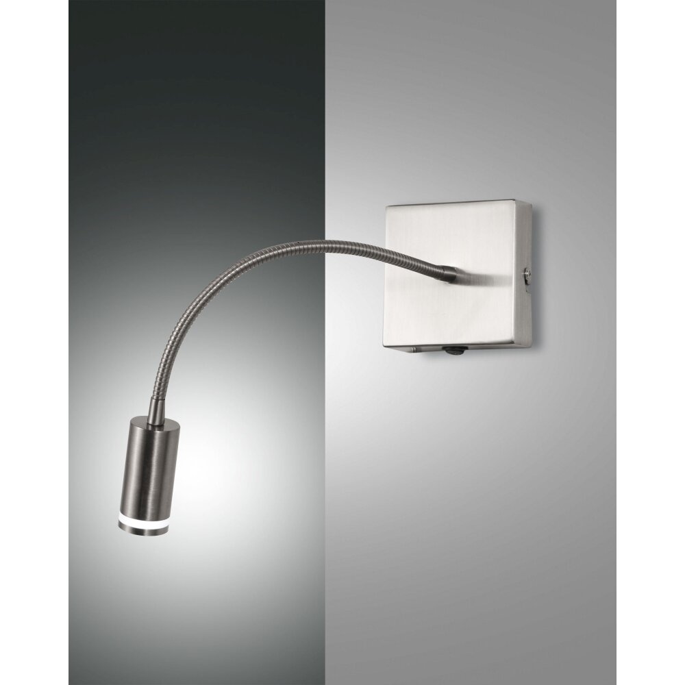 Fabas Luce Portici Vägglampa LED Nickel matt, 1-ljuskällor main product photo