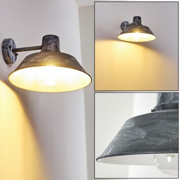 Maloja vägglampa utomhus, Vägglampa Grått, Vit, 1-ljuskällor
