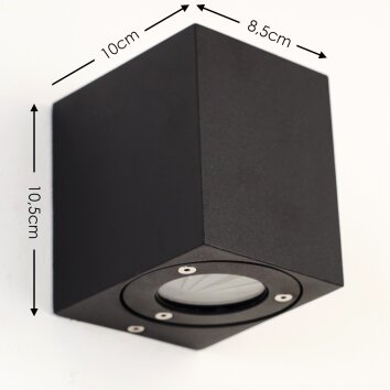 Orsa vägglampa utomhus, Vägglampa LED Svart, 2-ljuskällor