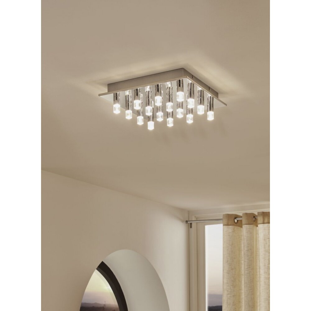 Eglo TEOCELO Taklampa LED Krom, 16-ljuskällor main product photo