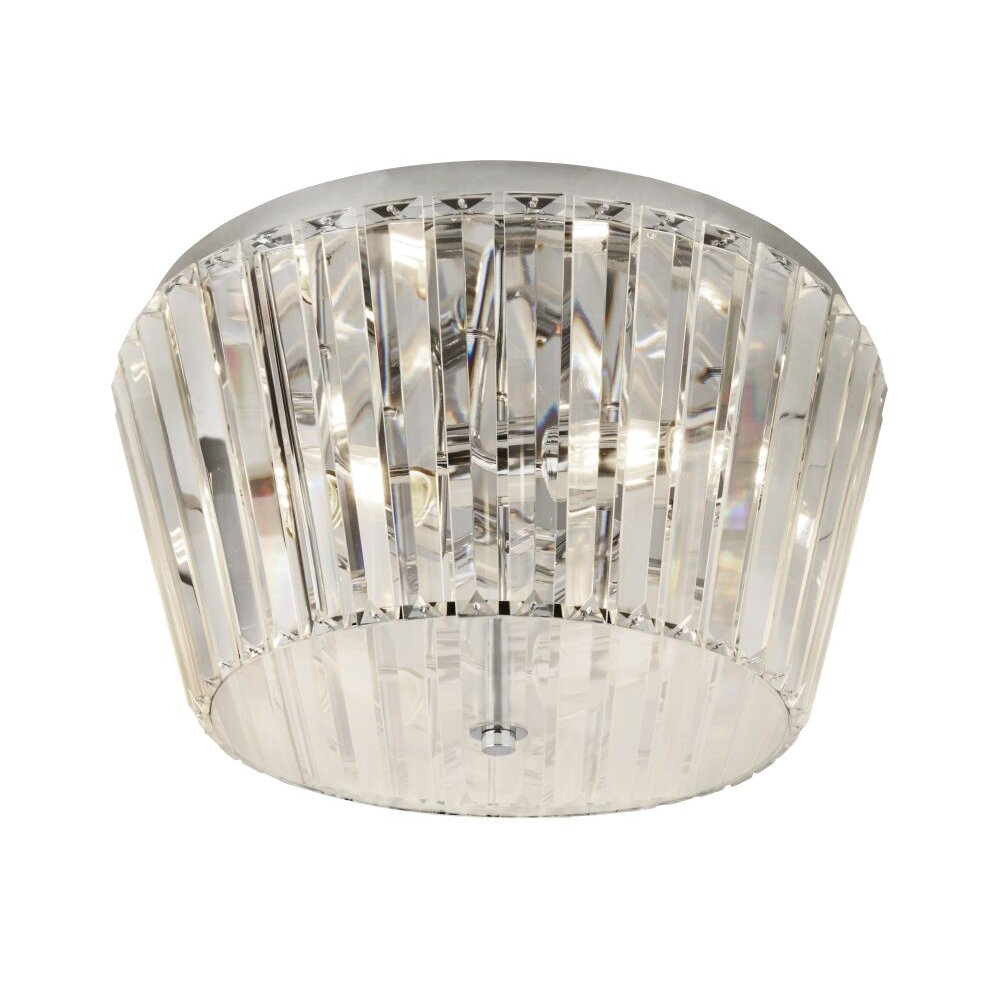 Searchlight TIARA Taklampa Krom, Genomskinlig, klar, 3-ljuskällor main product photo