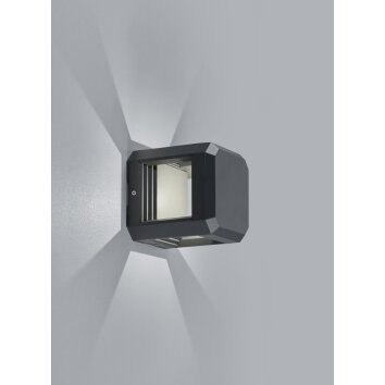 Trio Lampor LOGONE Vägglampa LED Antracit, 1-ljuskällor
