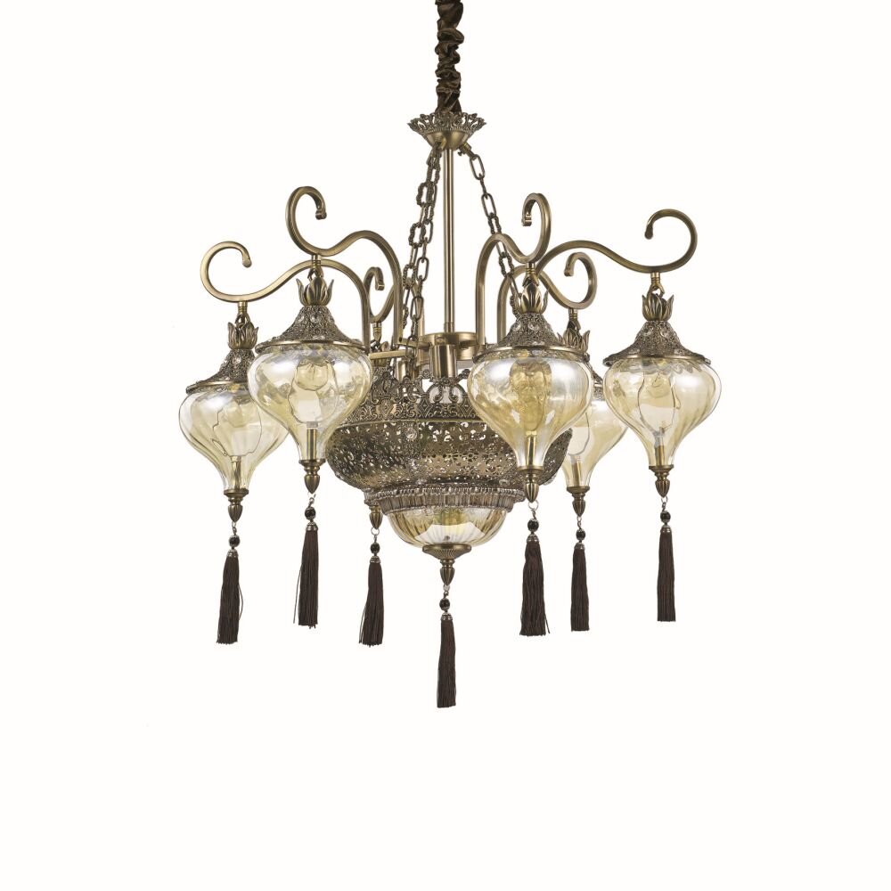Ideallux HAREM ljuskrona bronsfärgad, 9-ljuskällor main product photo