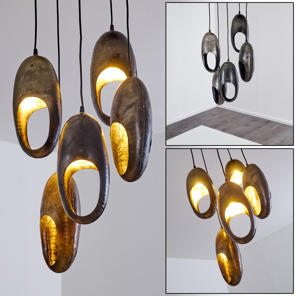Lamington Pendellampa Svart, Silver, 5-ljuskällor main product photo
