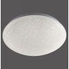 Leuchten Direkt SKYLER Taklampa LED Stål borstat, Vit, 1-ljuskällor, Fjärrkontroll, Färgväxlare